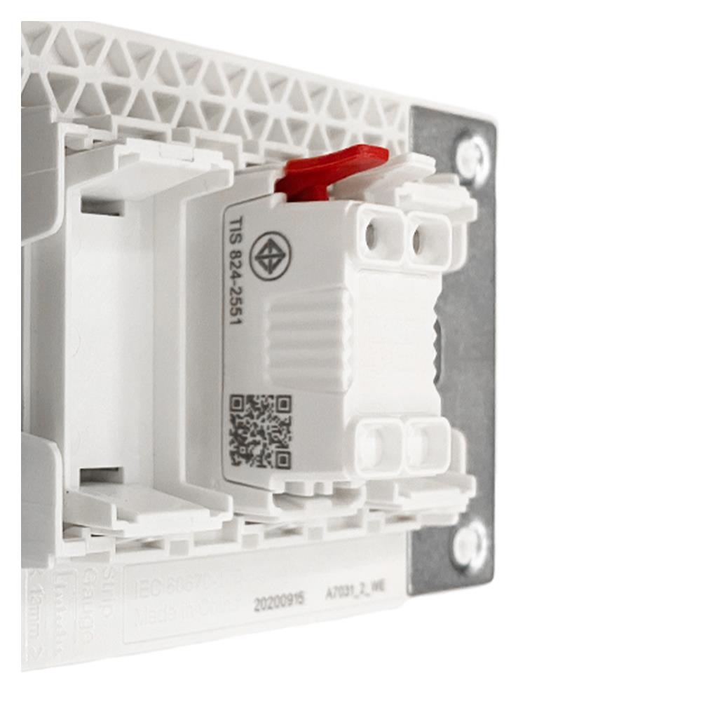 ชุดสวิตช์ทางเดียว 1 ช่อง SCHNEIDER A7031F_WH สีขาว