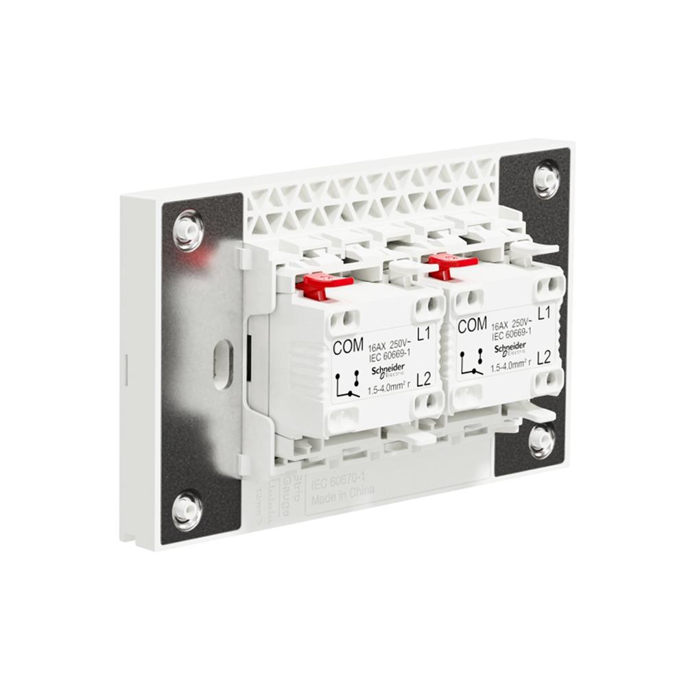 ชุดสวิตช์ 2 ทาง 2 ช่อง SCHNEIDER A7032_2_WH สีขาว