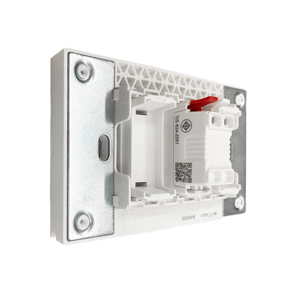 ชุดสวิตช์ทางเดียว 1 ช่อง SCHNEIDER A7031F_GY สีเทา