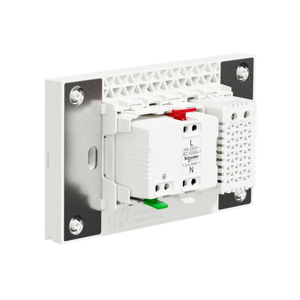 ชุดเต้ารับเดี่ยว 3 ขา + USB 1 ช่อง SCHNEIDER A70426USB_UST_WH สีขาว