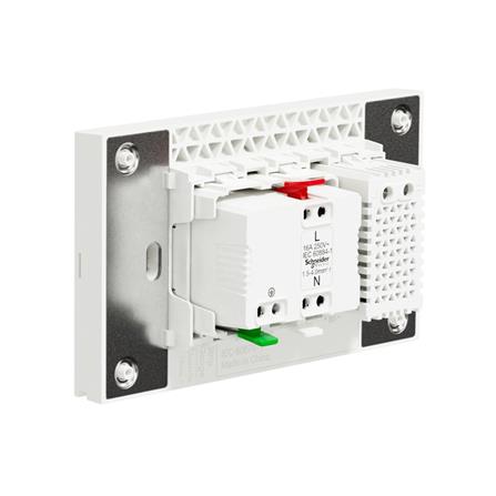 ชุดเต้ารับเดี่ยว 3 ขา + USB 1 ช่อง SCHNEIDER A70426USB_UST_WH สีขาว_1