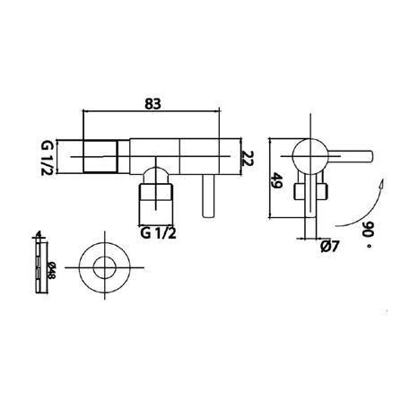 สต๊อปวาล์ว 1 ทาง COTTO CT1701(HM)_1