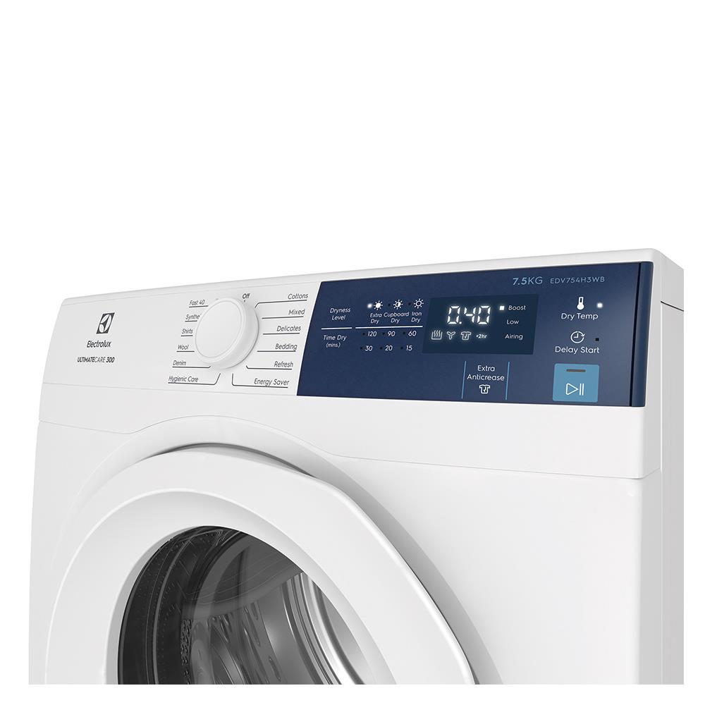 เครื่องอบผ้าฝาหน้า ELECTROLUX EDV754H3WB 7.5 กก.+ขาตั้ง