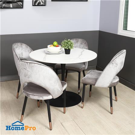 โต๊ะอาหารกลม FURDINI BRISTOL สีขาว_4