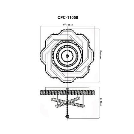 ไฟถาด LED EVL CFC-11058 50 วัตต์ DAYLIGHT/COOL WHITE/WARM WHITE สีใส/เงิน 3 หัว_3