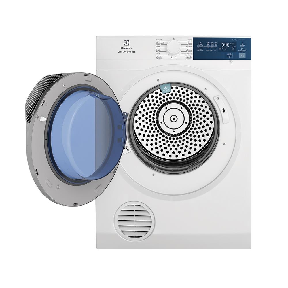 เครื่องอบผ้าฝาหน้า ELECTROLUX EDS854J3WB 8.5 กก.+ขาตั้ง