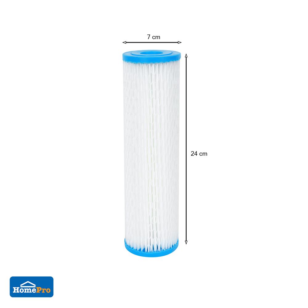 ไส้กรองแบบจีบมีตาข่าย  DEXZON 10X2.5 นิ้ว 10 ไมครอน