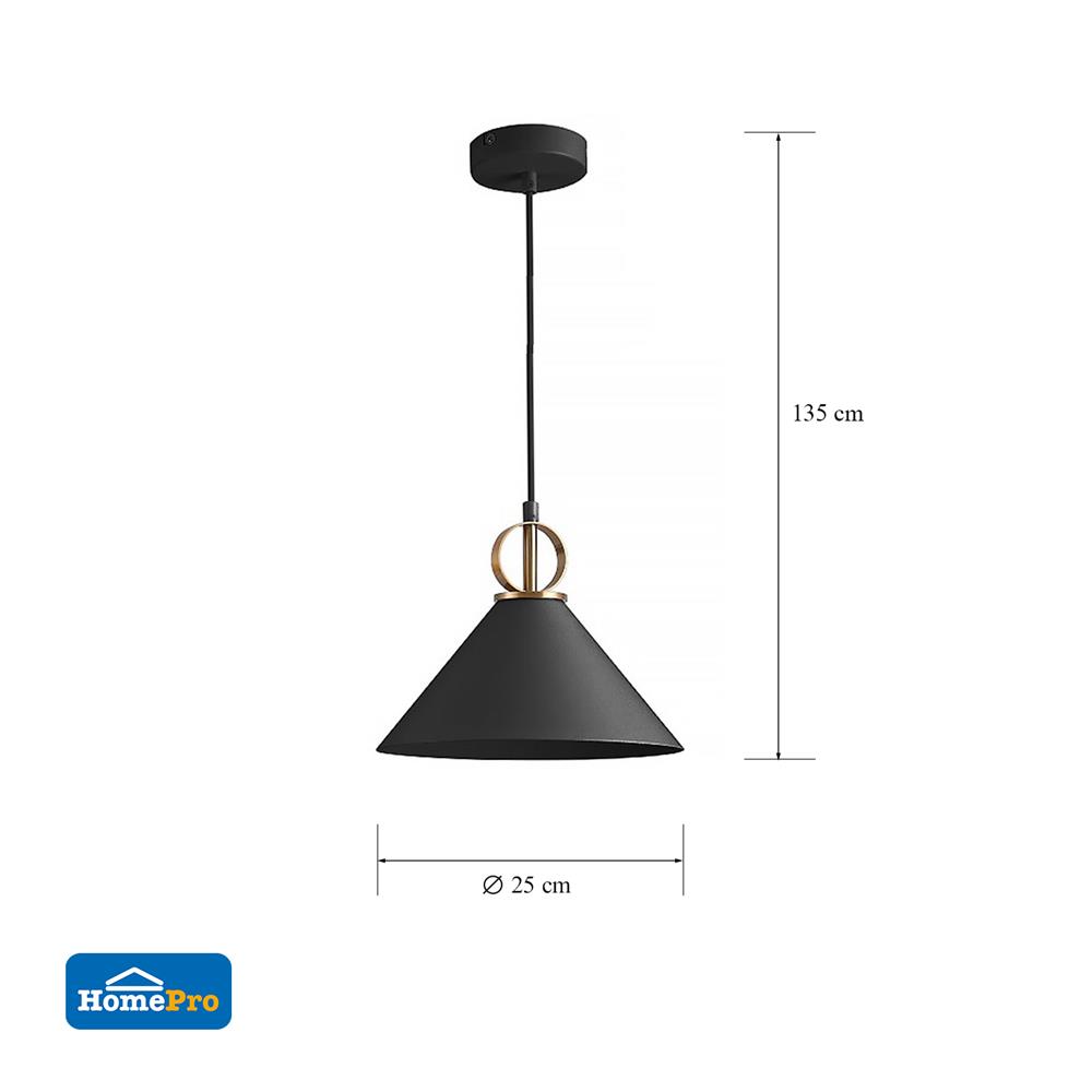 ไฟช่อ CARINI P200857-BK สีดำ/ทอง 1 หัว