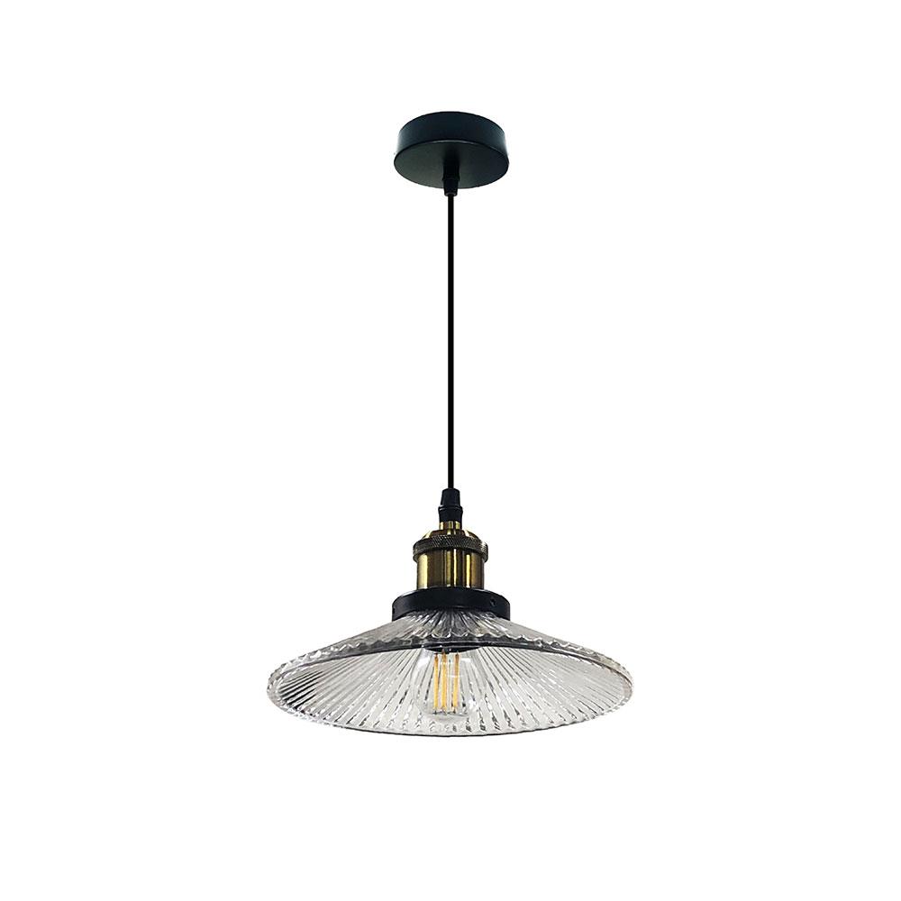 ไฟช่อ EVL HG-33005 ใส/ทอง/ดำ 1 หัว