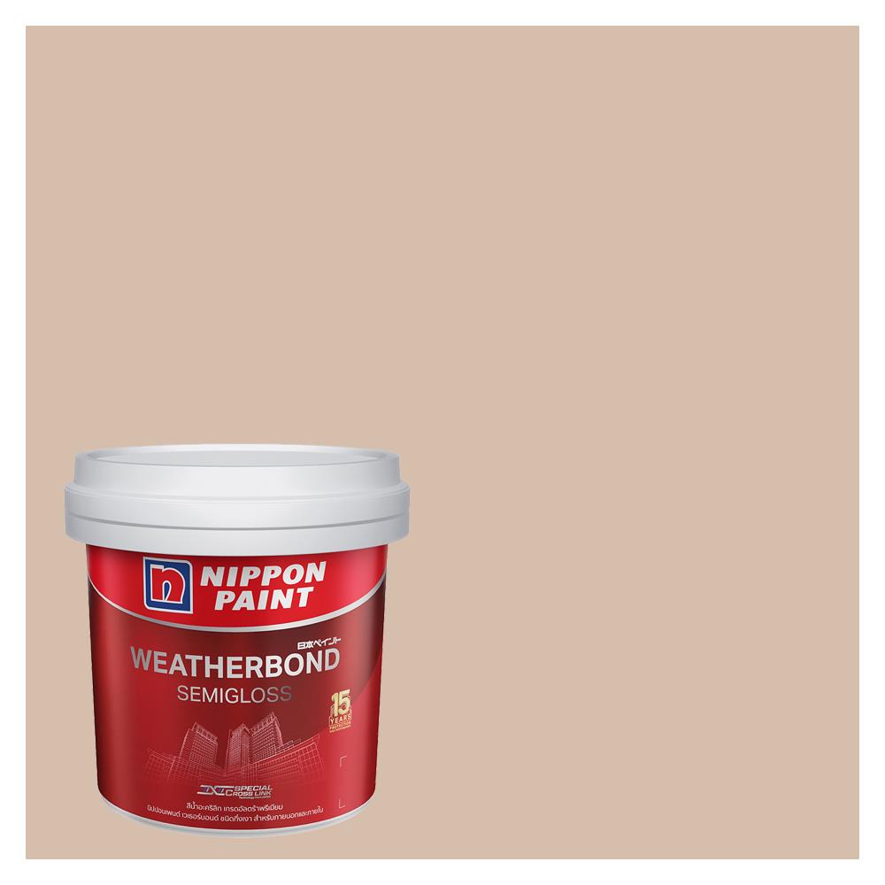 สีน้ำทาภายนอก NIPPON PAINT WEATHERBOND สี LIGHT MOIONTOSH #NPN1860P กึ่งเงา 9 ลิตร