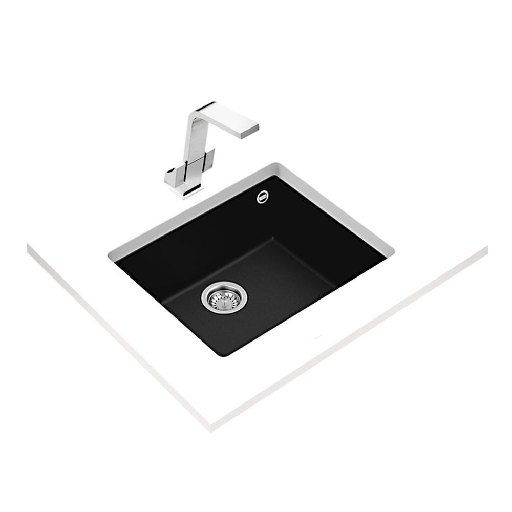 ซิงค์ฝัง 1หลุม TEKA SQUARE 50.40 TG สีดำ