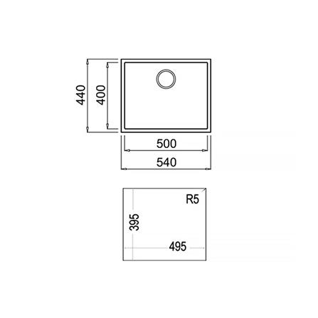 ซิงค์ฝัง 1หลุม TEKA SQUARE 50.40 TG สีดำ_3