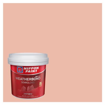 สีน้ำทาภายนอก NIPPON PAINT WEATHERBOND สี PUEBLO PEACH #NPR1362P กึ่งเงา 9 ลิตร_0