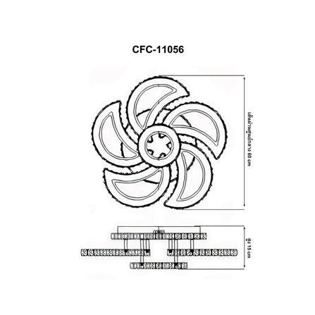 ไฟถาด LED EVL CFC-11056 96 วัตต์ DAYLIGHT/COOL WHITE/WARM WHITE สีใส/เงิน 6 หัว_3