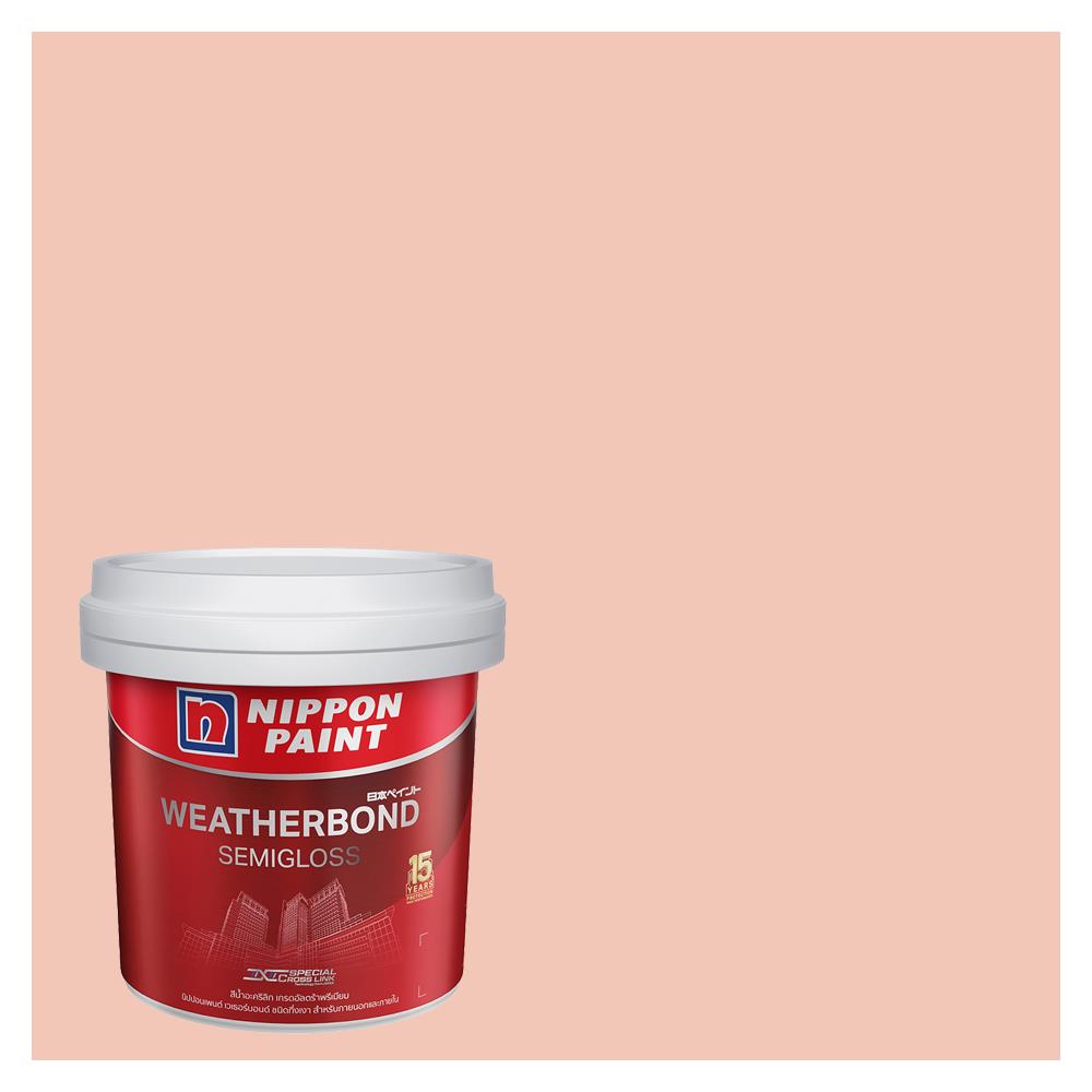 สีน้ำทาภายนอก NIPPON PAINT WEATHERBOND สี INFANT SMILE #NPR1369P กึ่งเงา 9 ลิตร