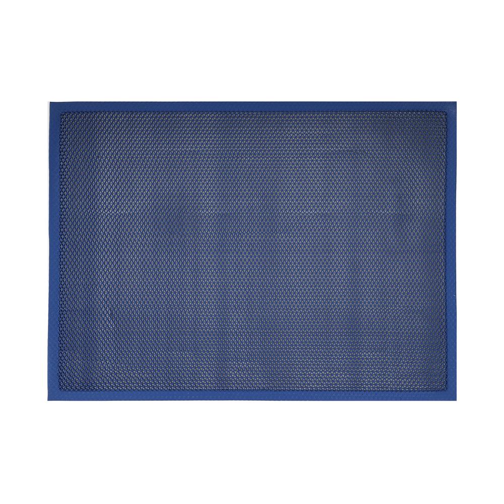 พรมเช็ดเท้าดักฝุ่น HOME LIVING STYLE Z 48X68 ซม. สีน้ำเงิน
