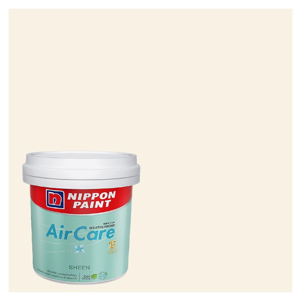 สีน้ำทาภายใน NIPPON PAINT AIR CARE สี WHISPERING WHITE  #NPOW1001P เนียน 2.5 แกลลอน