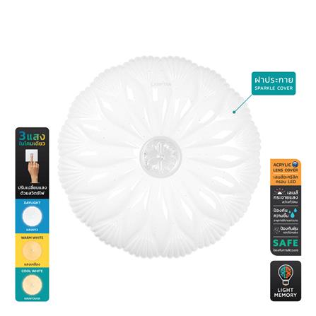 ไฟเพดาน LED LAMPTAN MAGNOLIA 15 นิ้ว 36 วัตต์ DAYLIGHT/COOL WHITE/WARM WHITE สีขาว_0