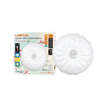 ไฟเพดาน LED LAMPTAN MAGNOLIA 15 นิ้ว 36 วัตต์ DAYLIGHT/COOL WHITE/WARM WHITE สีขาว_3