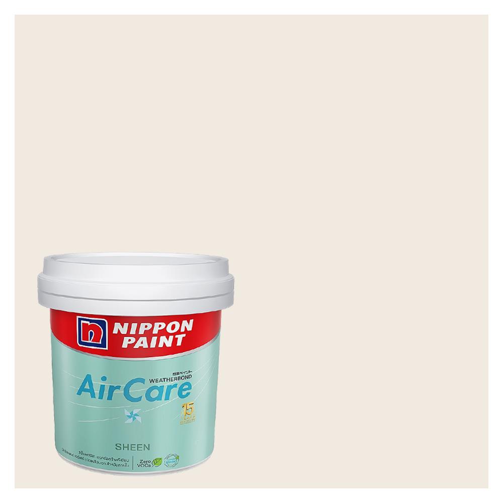 สีน้ำทาภายใน NIPPON PAINT AIR CARE สี WHITE LACE #NPOW1004P เนียน 2.5 แกลลอน