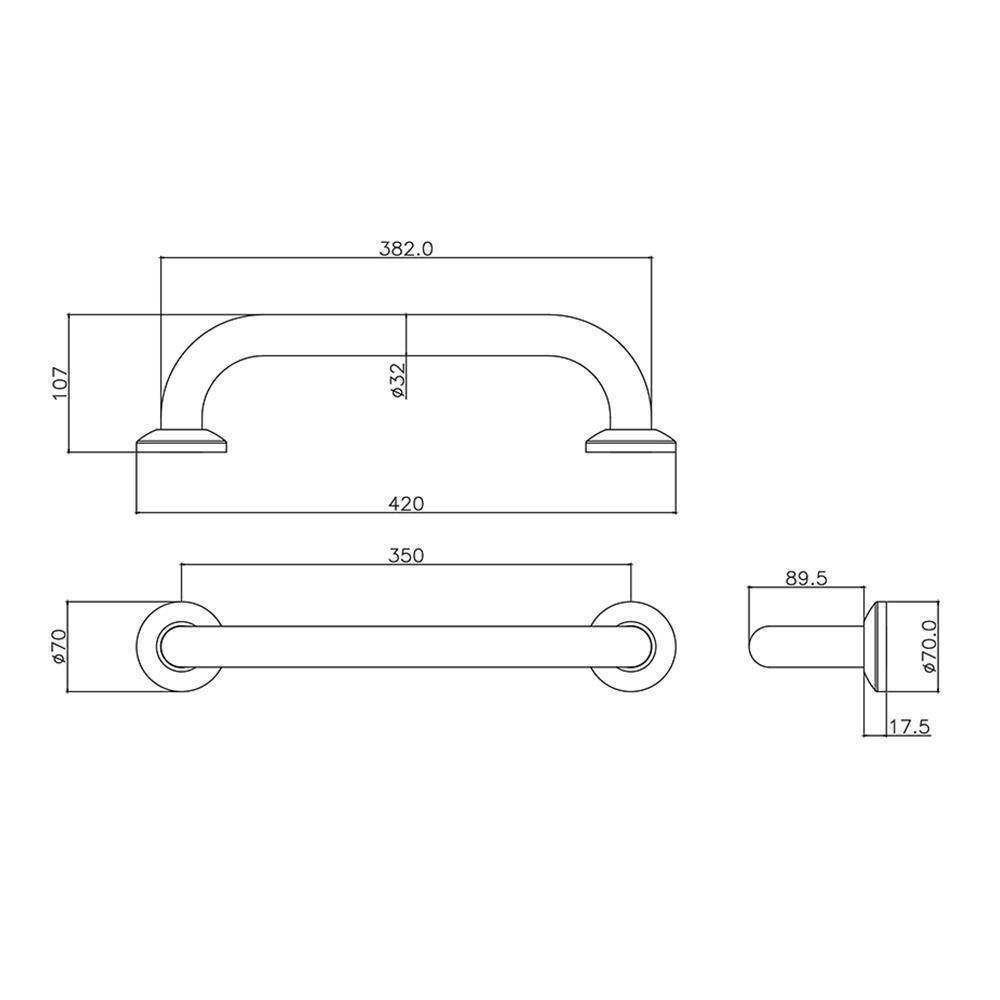 ราวมือจับผิวยิงทราย WS GB-9327-2-35