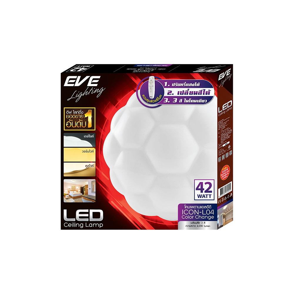 ไฟเพดาน LED EVE 570955 20 นิ้ว 42 วัตต์ DAYLIGHT/COOL WHITE/WARM WHITE สีขาว