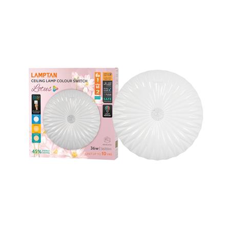 ไฟเพดาน LED LAMPTAN LOTUS 15.5 นิ้ว 36 วัตต์ DAYLIGHT/COOL WHITE/WARM WHITE สีขาว_3