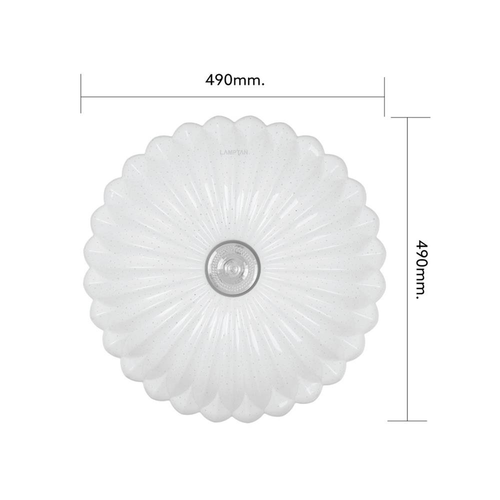 ไฟเพดาน LED LAMPTAN SUNFLOWER 19 นิ้ว 50 วัตต์ DAYLIGHT/COOL WHITE/WARM WHITE สีขาว