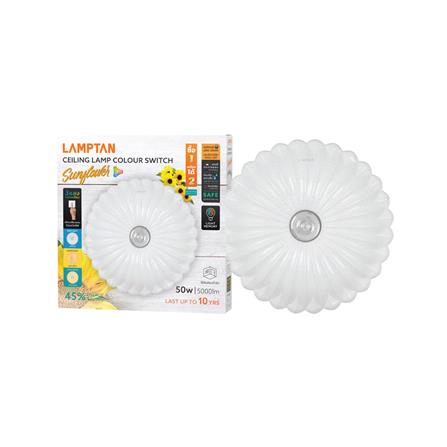 ไฟเพดาน LED LAMPTAN SUNFLOWER 19 นิ้ว 50 วัตต์ DAYLIGHT/COOL WHITE/WARM WHITE สีขาว_3