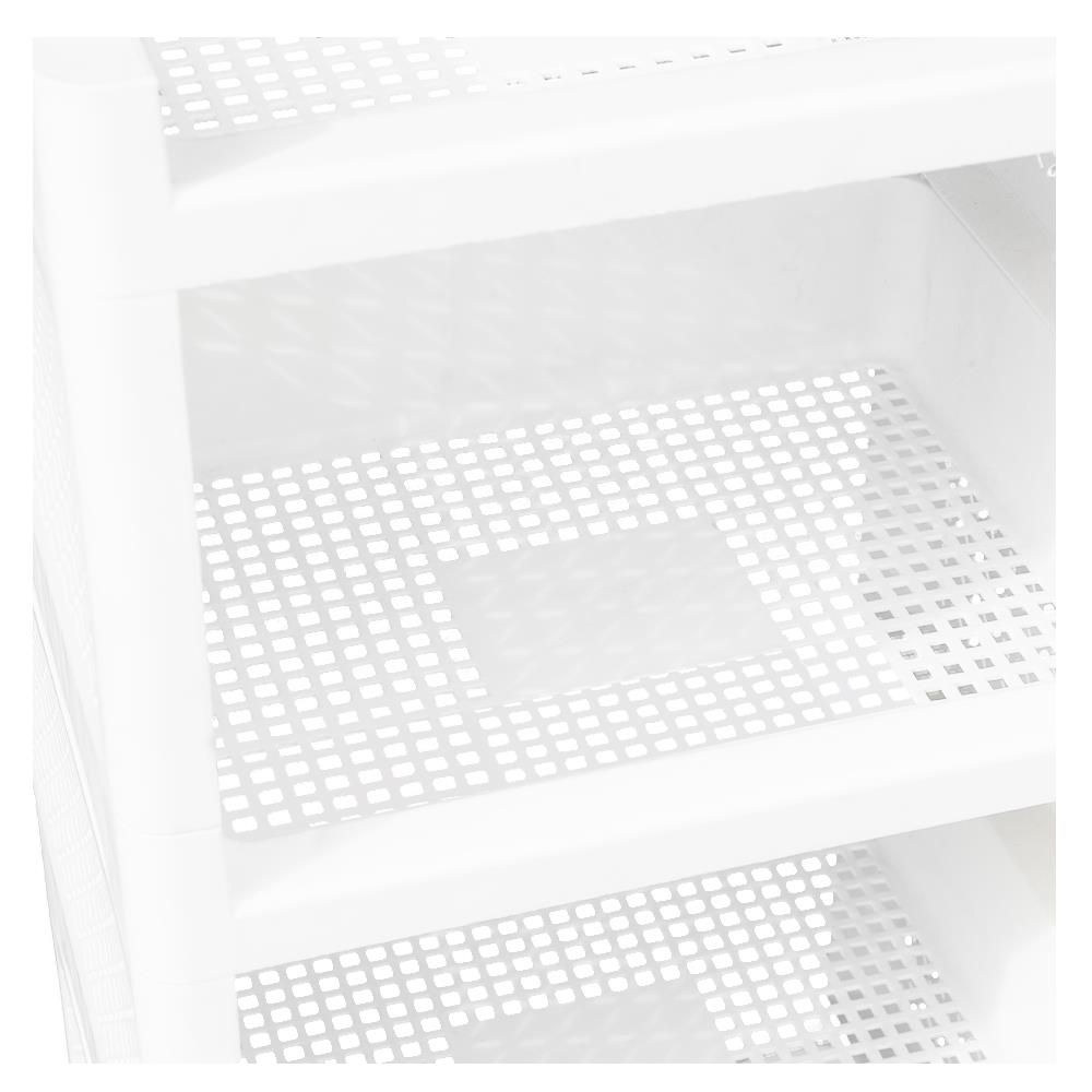 ชั้นวางของ 5 ชั้น มีล้อ STACKO IVA 29.5X36X98.5 ซม. สีขาว