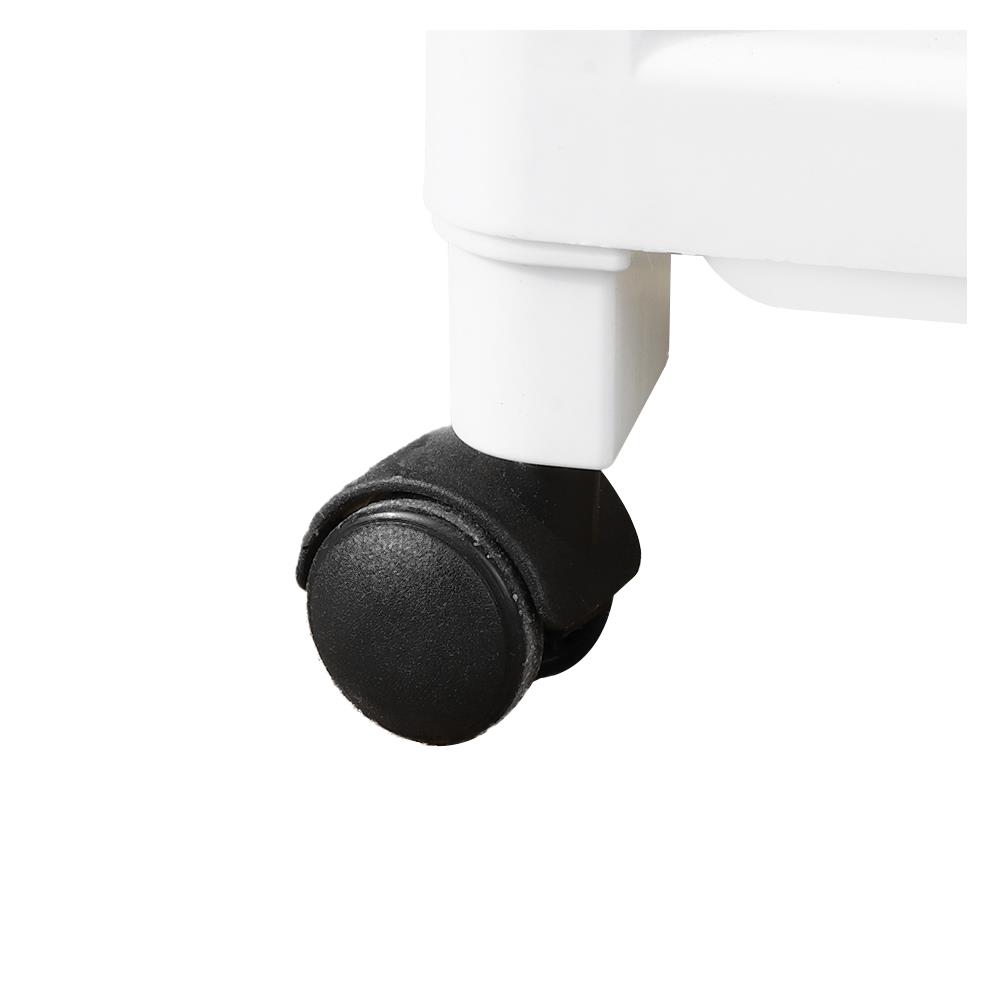 ชั้นวางของ 5 ชั้น มีล้อ STACKO IVA 29.5X36X98.5 ซม. สีขาว