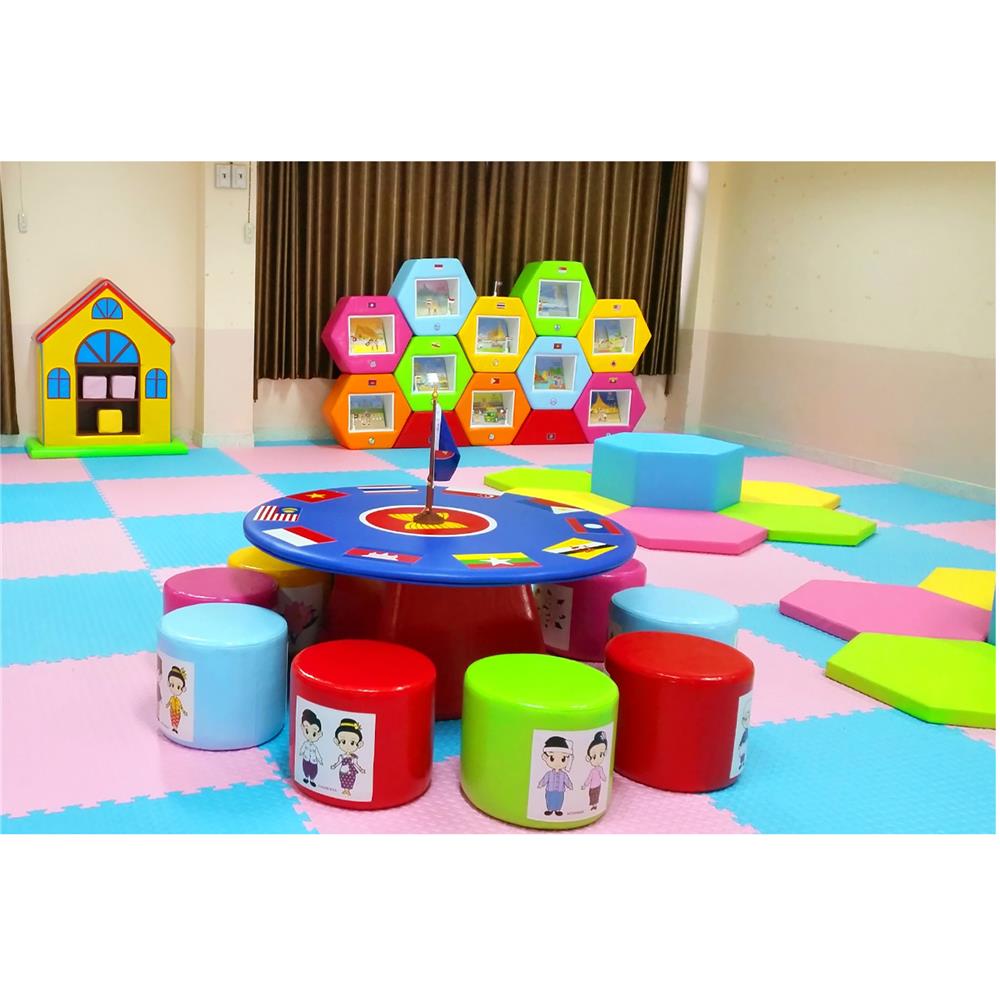 ชั้นวางของเด็กแบบตั้งพื้น PLAYSANOOK SWEET HOME สีเหลือง