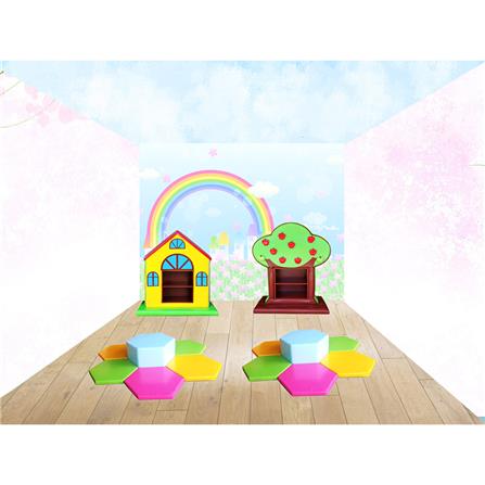 ชั้นวางของเด็กแบบตั้งพื้น PLAYSANOOK SWEET HOME สีเหลือง_1