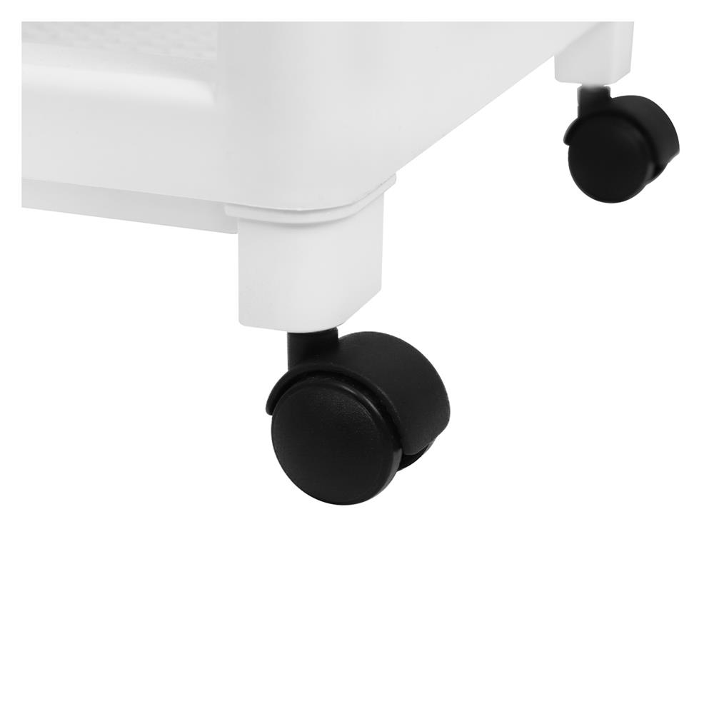 ชั้นวางของ 4 ชั้น มีล้อ STACKO IVA 49.5X36X77 ซม. สีขาว