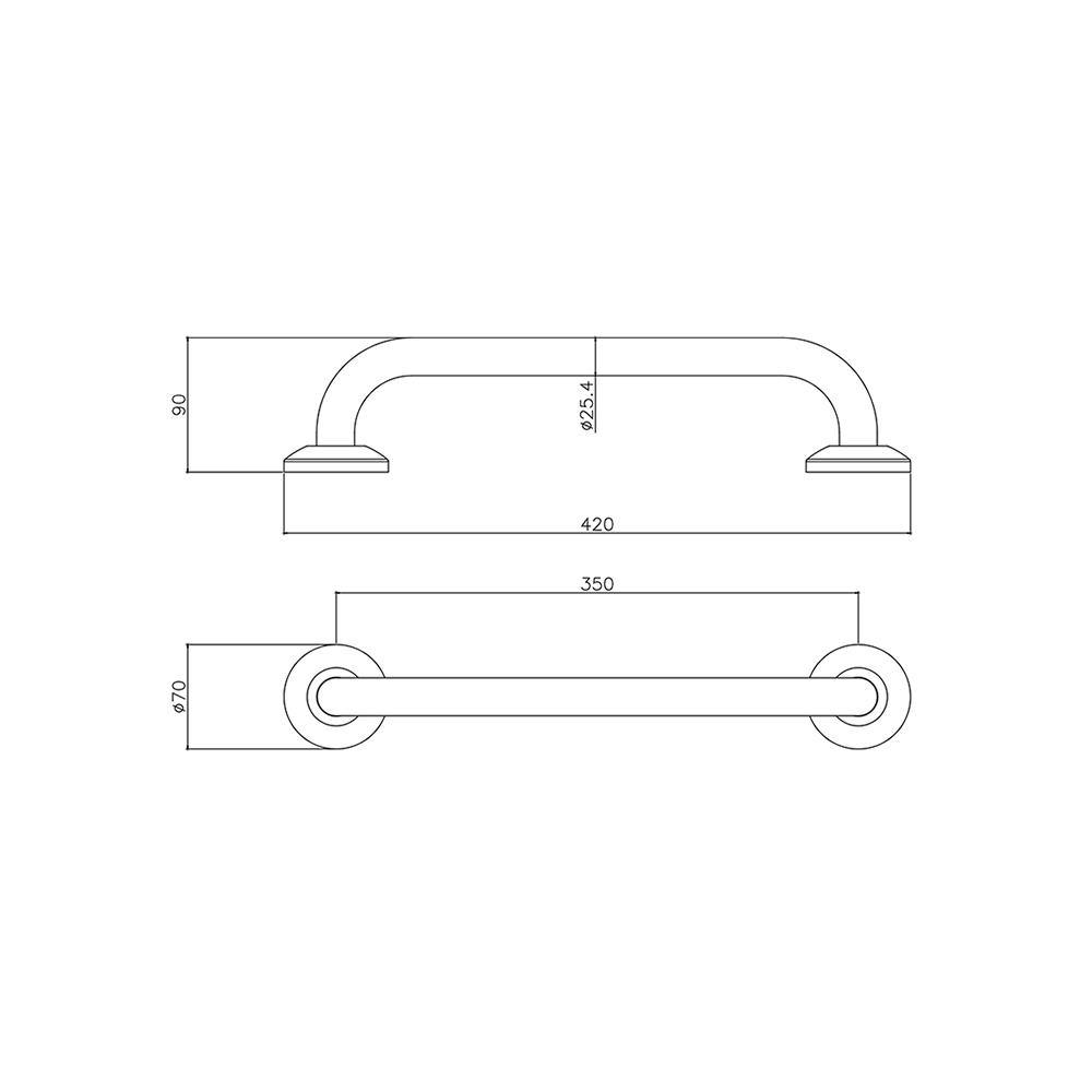 ราวมือจับผิวยิงทราย WS GB-9327-35
