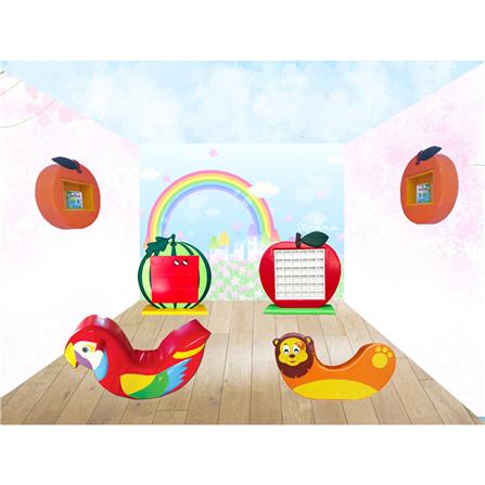 ชั้นวางของเด็กแบบแขวน PLAYSANOOK แตงโม สีแดง/เขียว_3