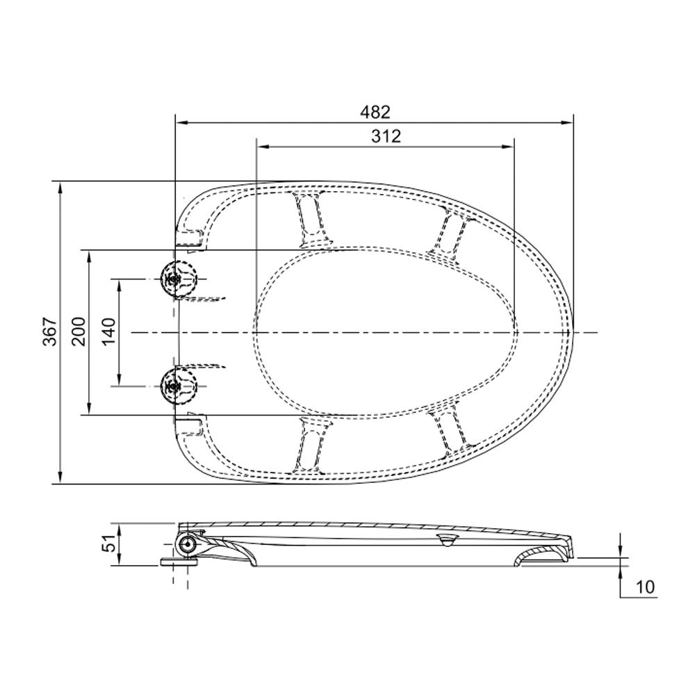 ฝารองนั่ง SLOW CLOSE TOTO TC281SJ