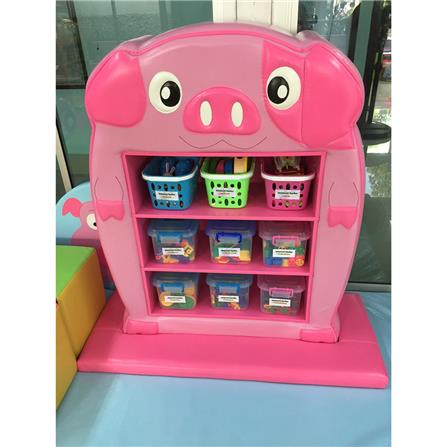 ชั้นวางของเด็กแบบตั้งพื้น PLAYSANOOK หมู สีชมพู_1