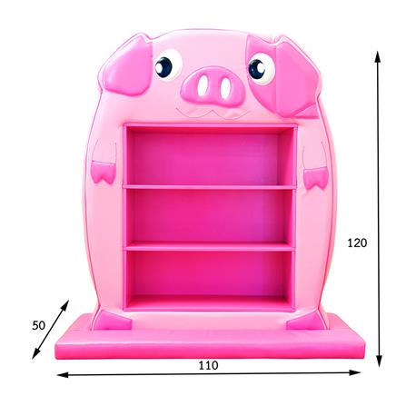 ชั้นวางของเด็กแบบตั้งพื้น PLAYSANOOK หมู สีชมพู_3