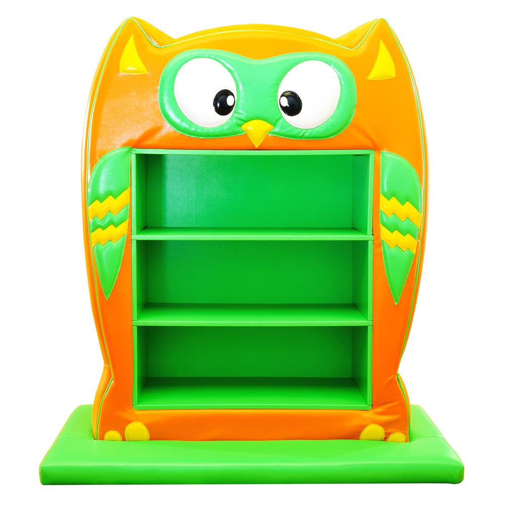 ชั้นวางของเด็กแบบตั้งพื้น PLAY SANOOK นกฮูก สีส้ม/เขียว