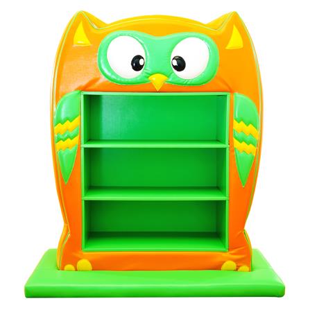 ชั้นวางของเด็กแบบตั้งพื้น PLAY SANOOK นกฮูก สีส้ม/เขียว