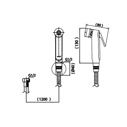 สายฉีดชำระครบชุด COTTO CT9912CR(HM) สีโครม_2