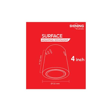 ดาวน์ไลท์ SHINING SF-DLR1E274I-1 4 นิ้ว สีดำ กลม_4