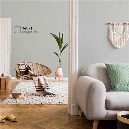 สีน้ำทาภายใน BEGER AIRFRESH GOLD สี WROUGHT IRON #140-1 กึ่งเงา 9 ลิตร_1