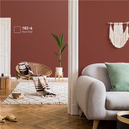 สีน้ำทาภายใน BEGER AIRFRESH GOLD สี RED WALL #182-6 กึ่งเงา 9 ลิตร_1