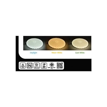 ไฟเพดาน LED SHINING S-CE03600C-1CC 15 นิ้ว 36 วัตต์ DAYLIGHT/COOL WHITE/WARM WHITE สีขาว_13