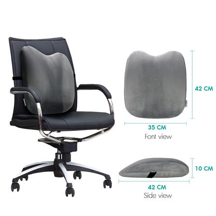 เบาะรองหลังเพื่อสุขภาพ BEWELL H-6 สีเทา_1