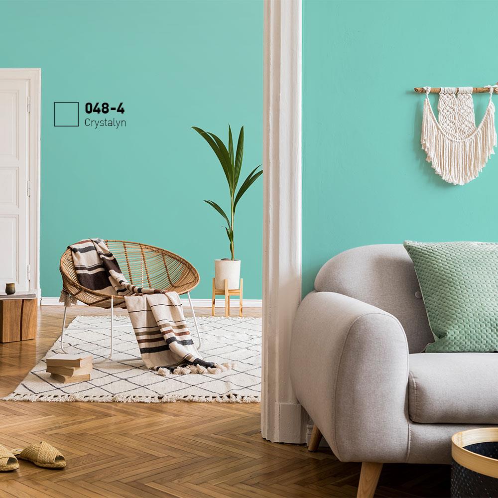 สีน้ำทาภายใน BEGER AIRFRESH GOLD สี CRYTALYN #048-4 กึ่งเงา 9 ลิตร