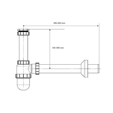 ท่อน้ำทิ้งอ่างล้างหน้ากระปุก DONMARK GL-5305 30 ซม._1