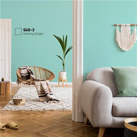 สีน้ำทาภายใน BEGER AIRFRESH GOLD สี MORNING DELIGHT #048-3 กึ่งเงา 9 ลิตร_1